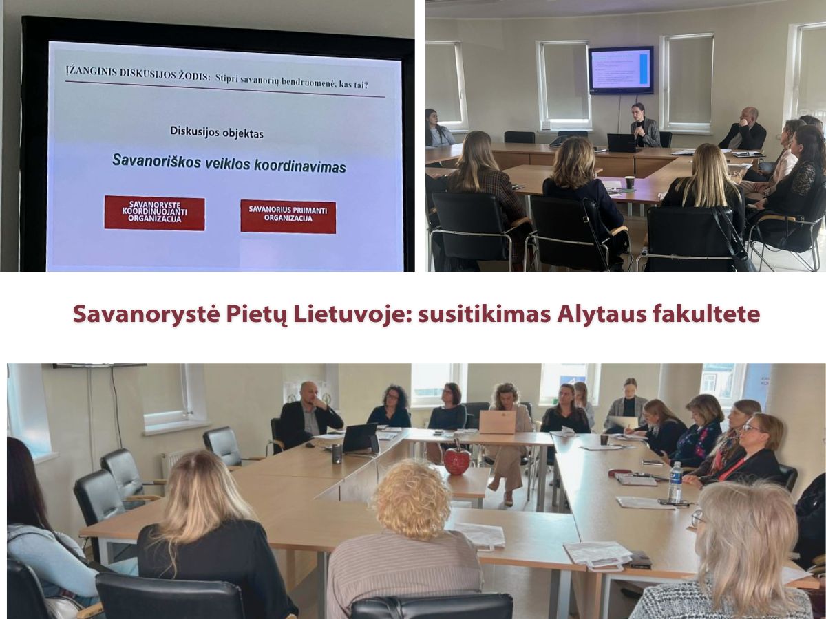 Savanorystė Pietų Lietuvoje: susitikimas Kauno kolegijos Alytaus fakultete