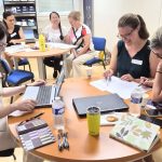 Members of the UNINOVIS multilingual strategy working group discuss the European University Alliance's multilingual policy during strategic workshops.